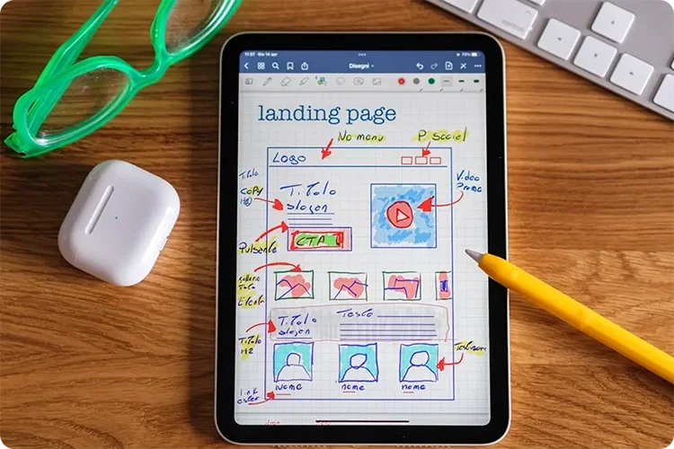 High-converting landing page displayed on tablet showing lead capture form for Los Angeles business