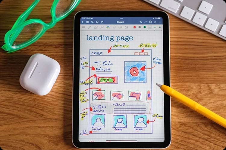 High-converting landing page displayed on tablet showing lead capture form for Los Angeles business