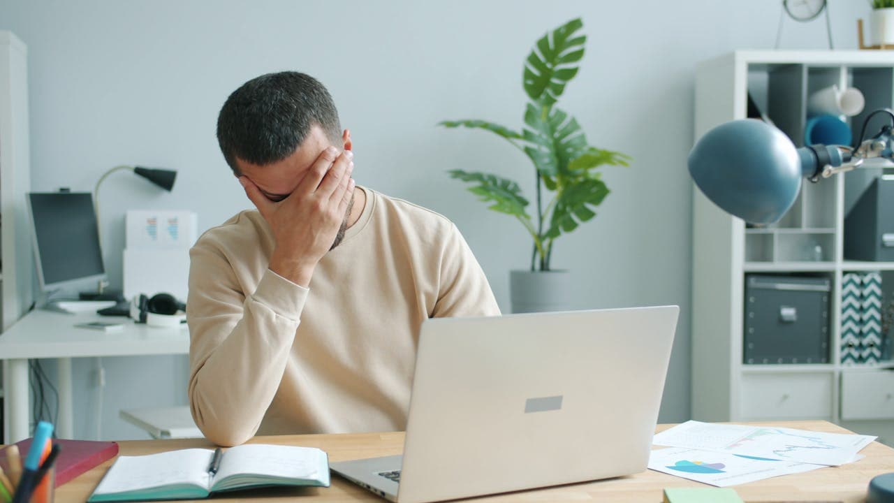 Stressed out Shopify store owner
